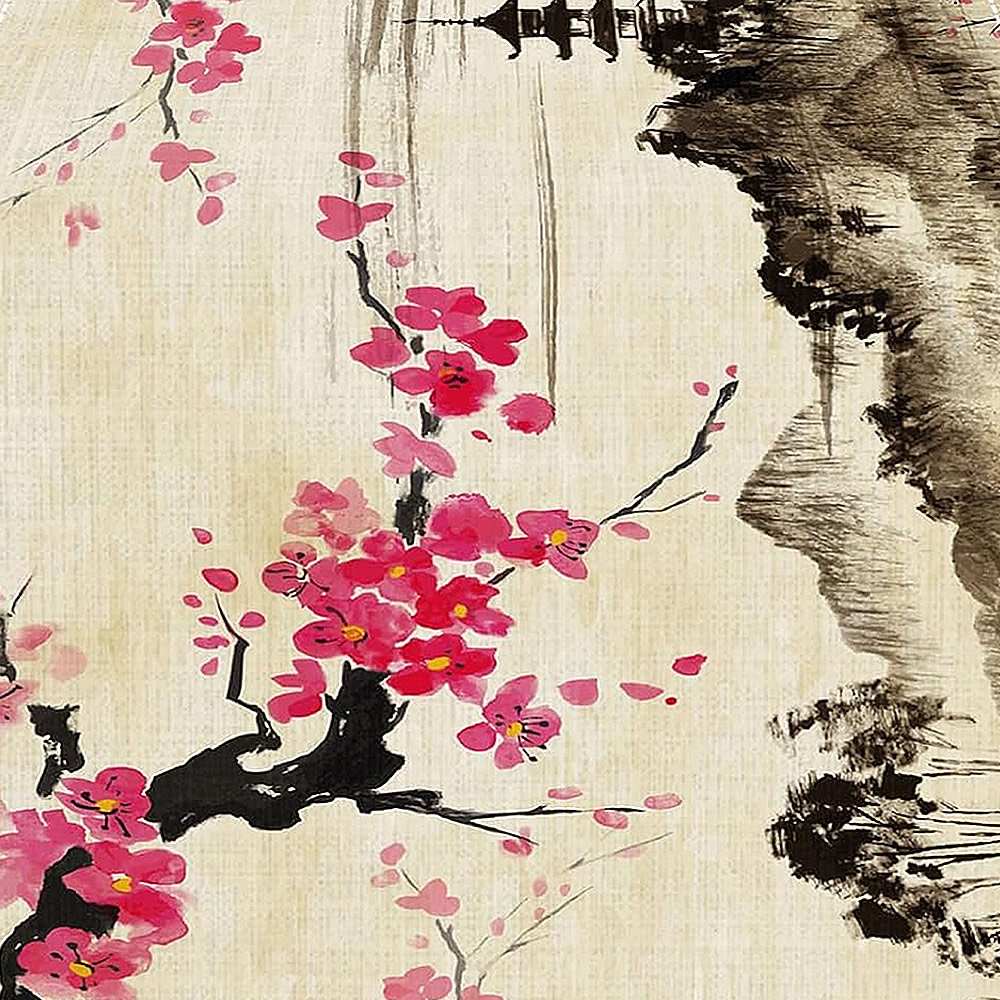 Flowers Of Edo Table Runner Detailed