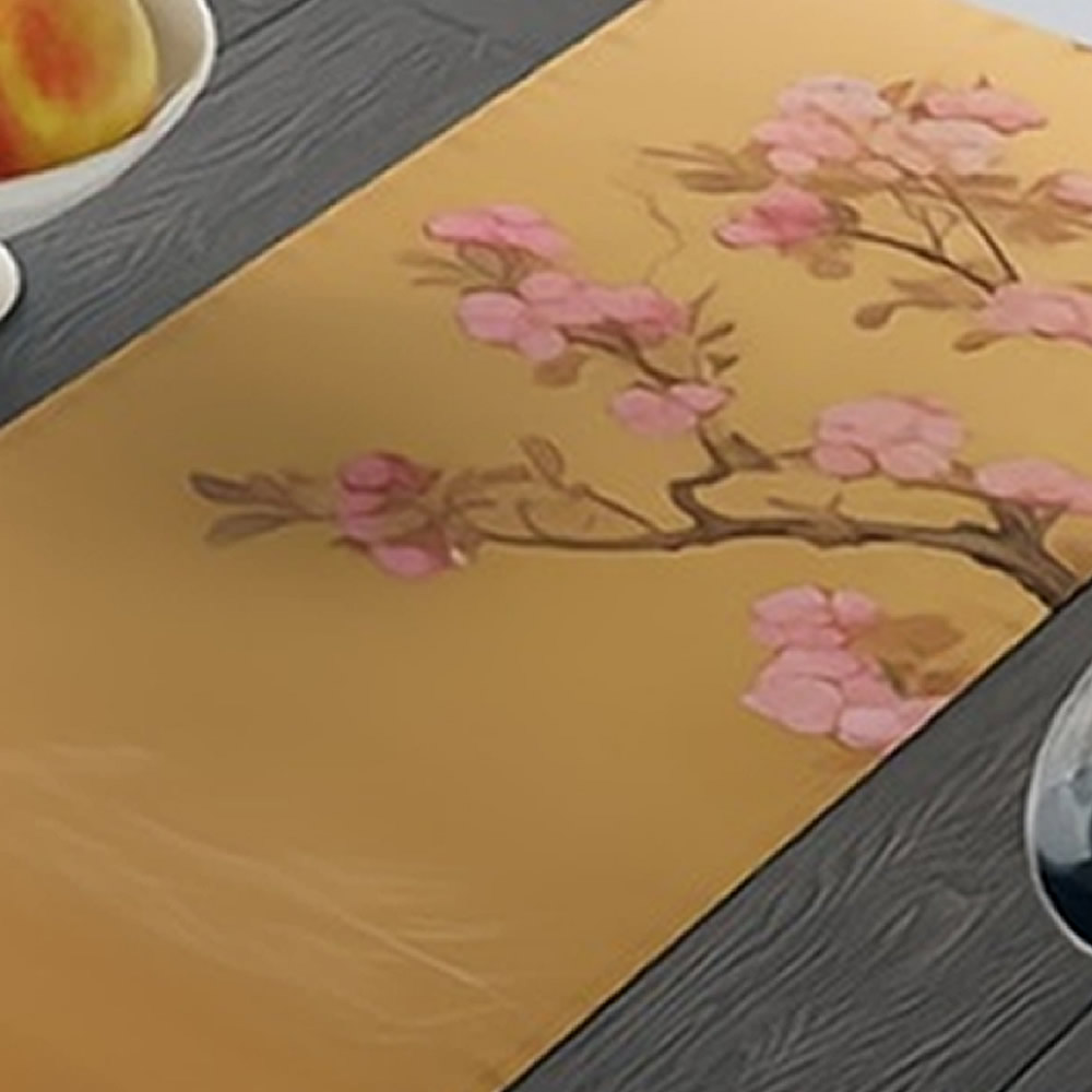 Golden Sakura Table Runner Bottom