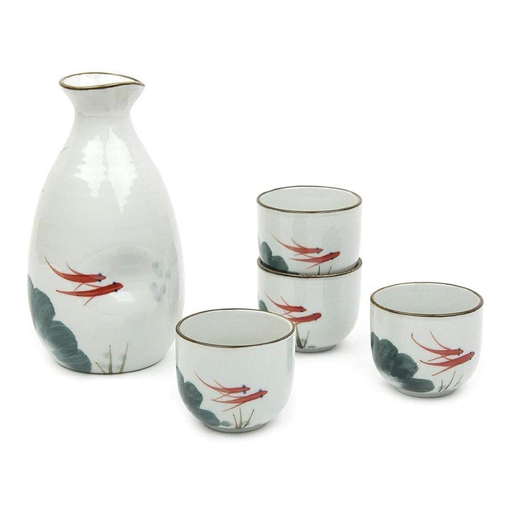 Japanese Kingyo Hana Sake Sets