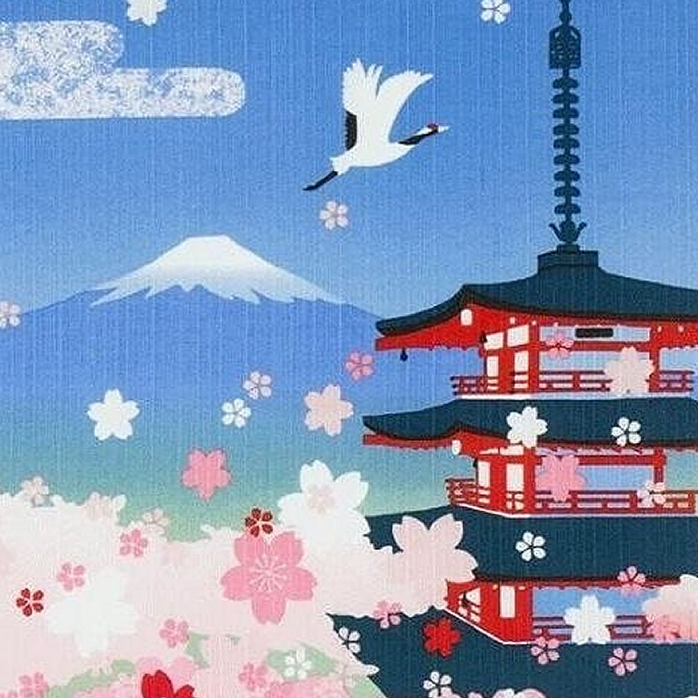 Mt. Fuji & Sakura Furoshiki Cloth