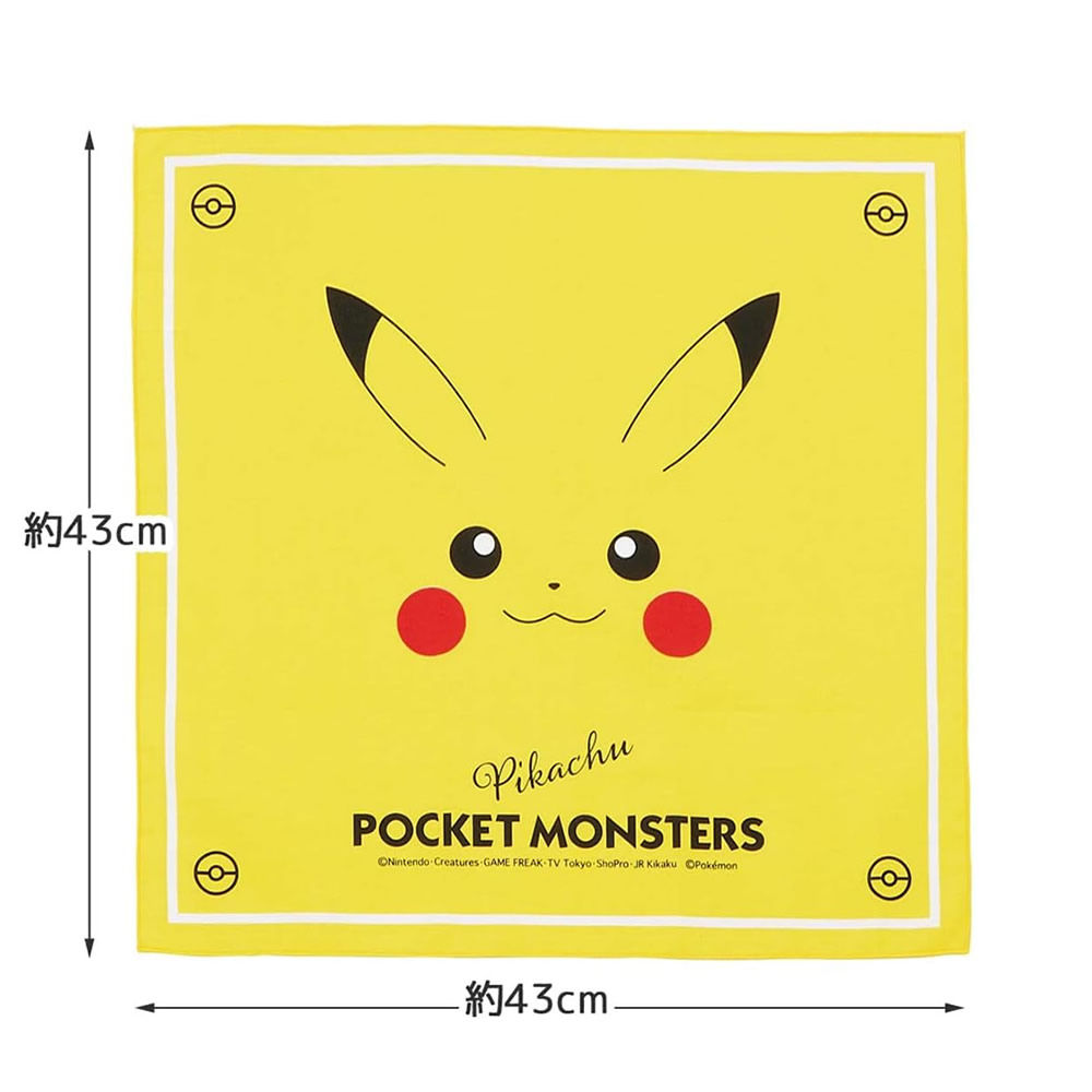 Pikachu Furoshiki Cloth Dimensions