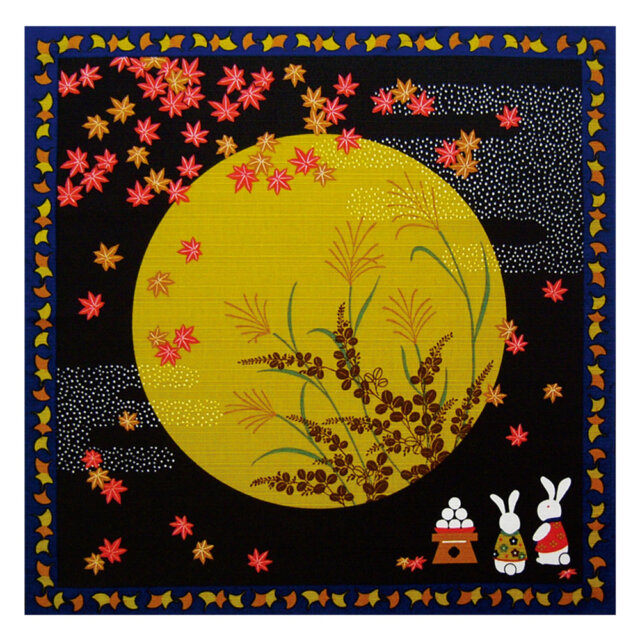 Rabbits & The Harvest Moon Furoshiki