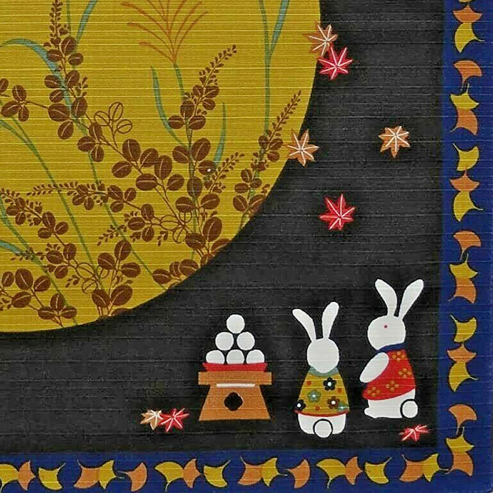 Rabbits & The Harvest Moon Furoshiki Design