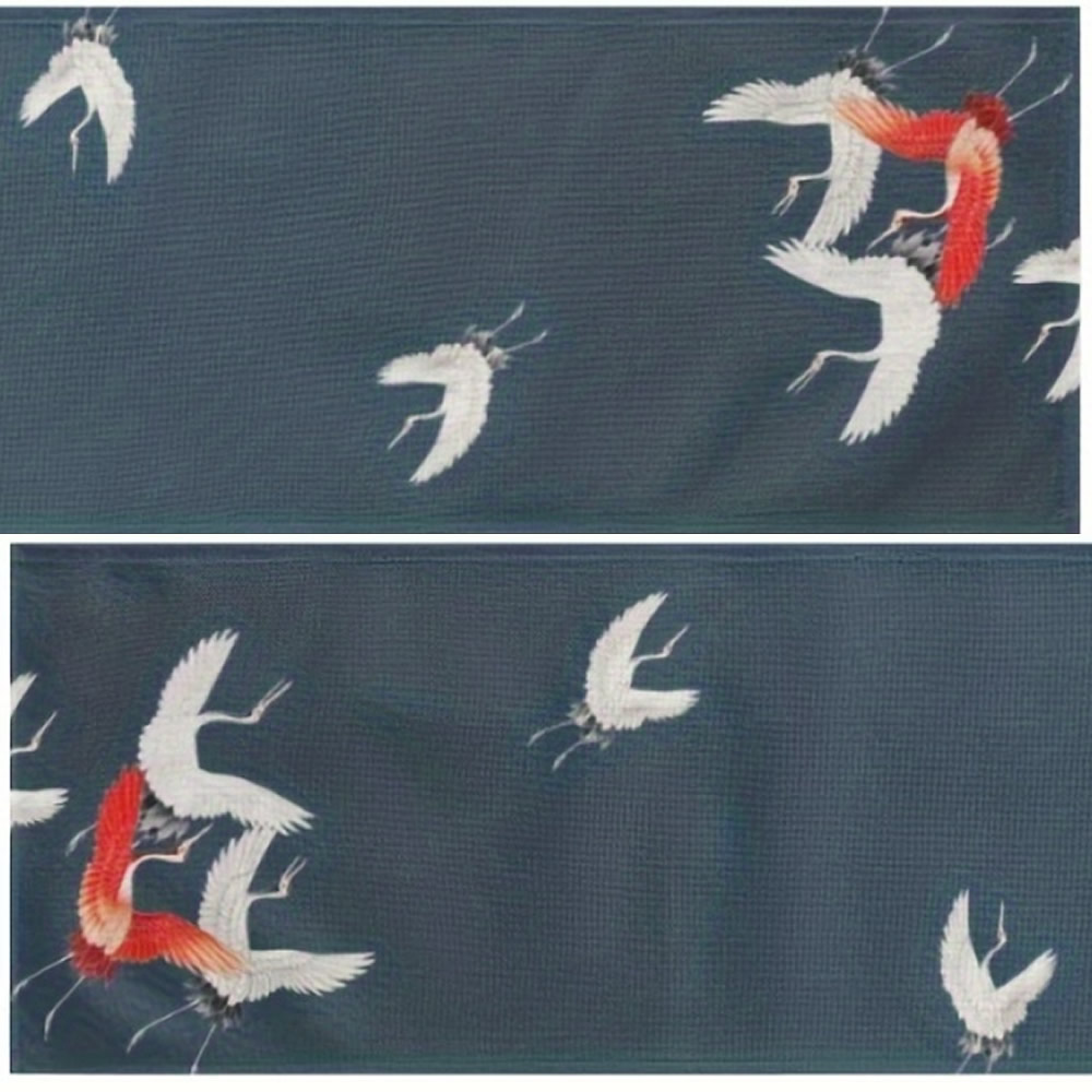 Soaring Cranes Table Runner Detail