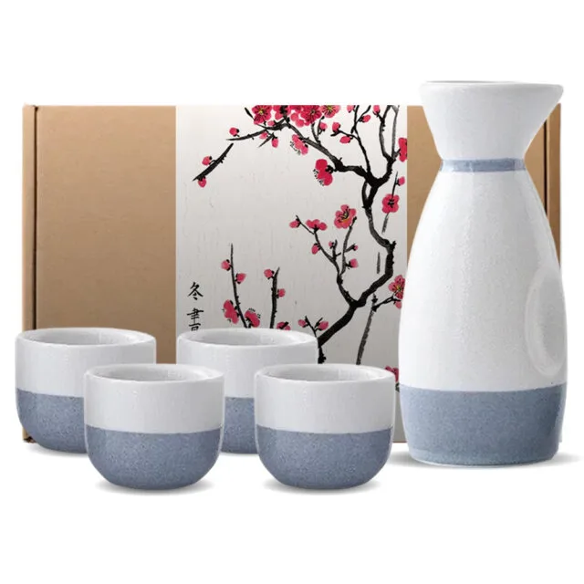 Blue Aohakuji Sake Set