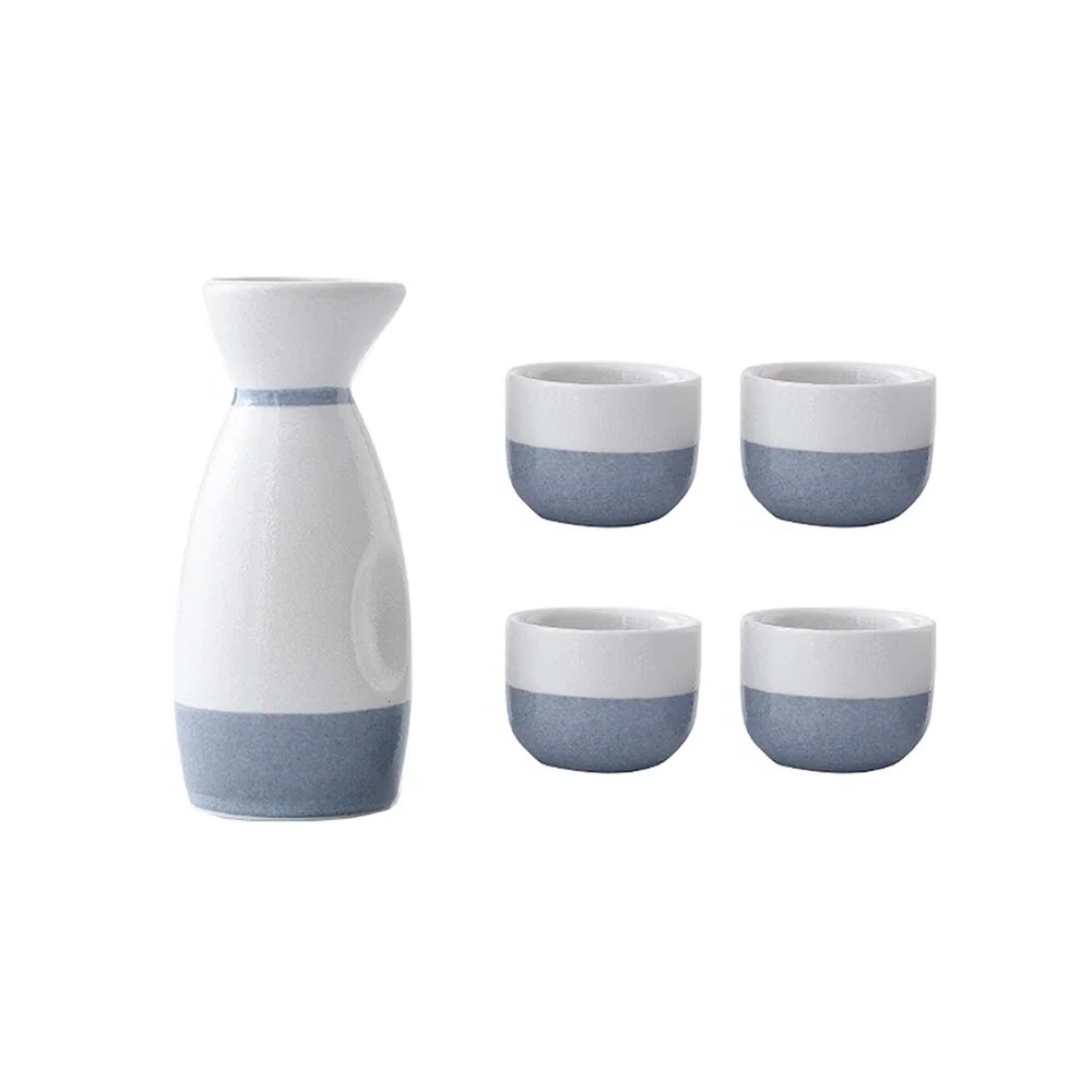 Blue Aohakuji Sake Set