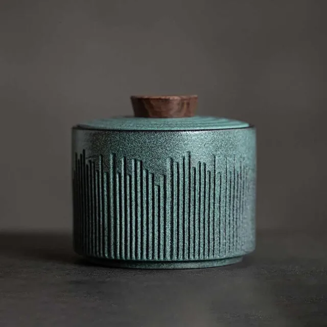 Midori Stoneware Matcha Tea Canister