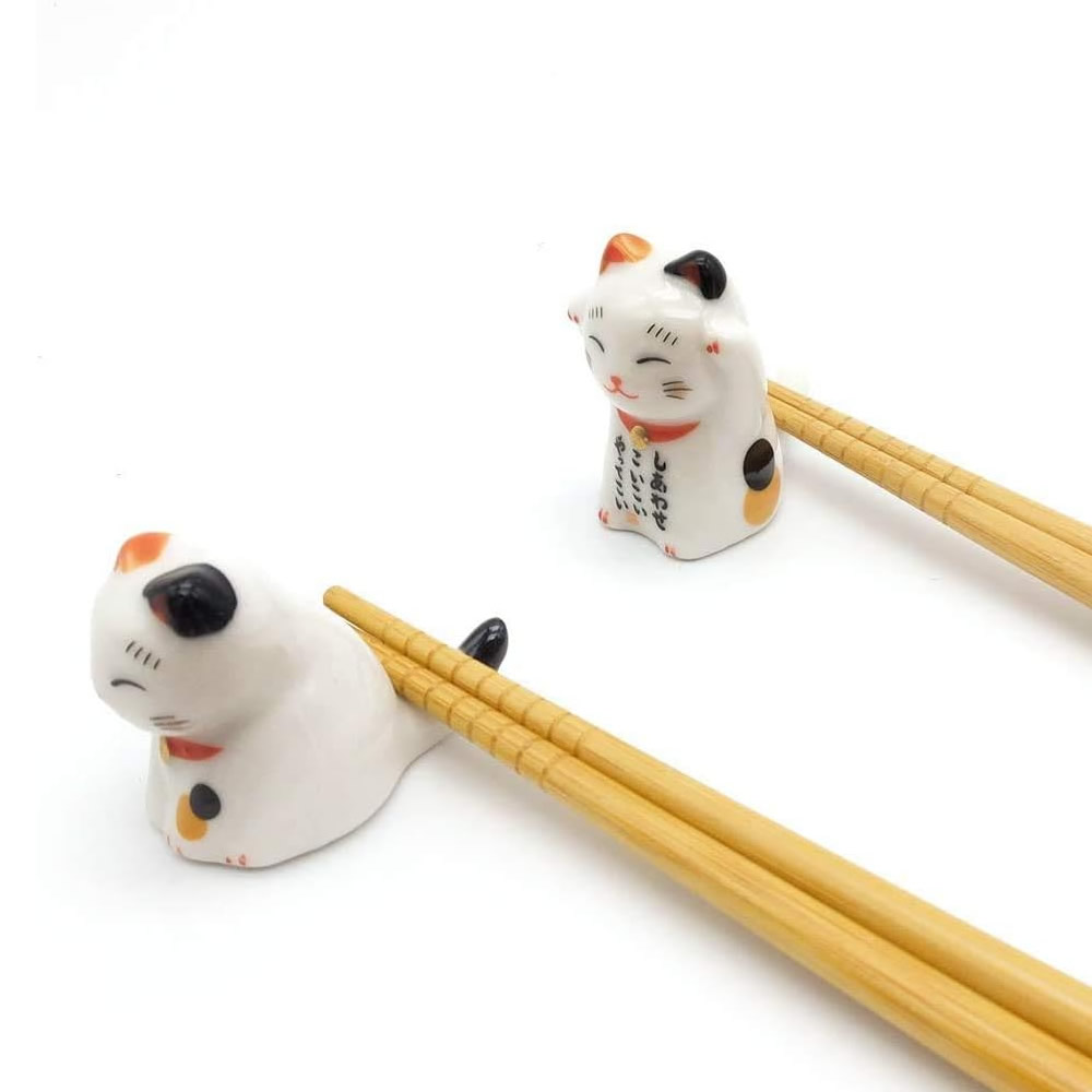 Neko Bamboo Chopstick Rest