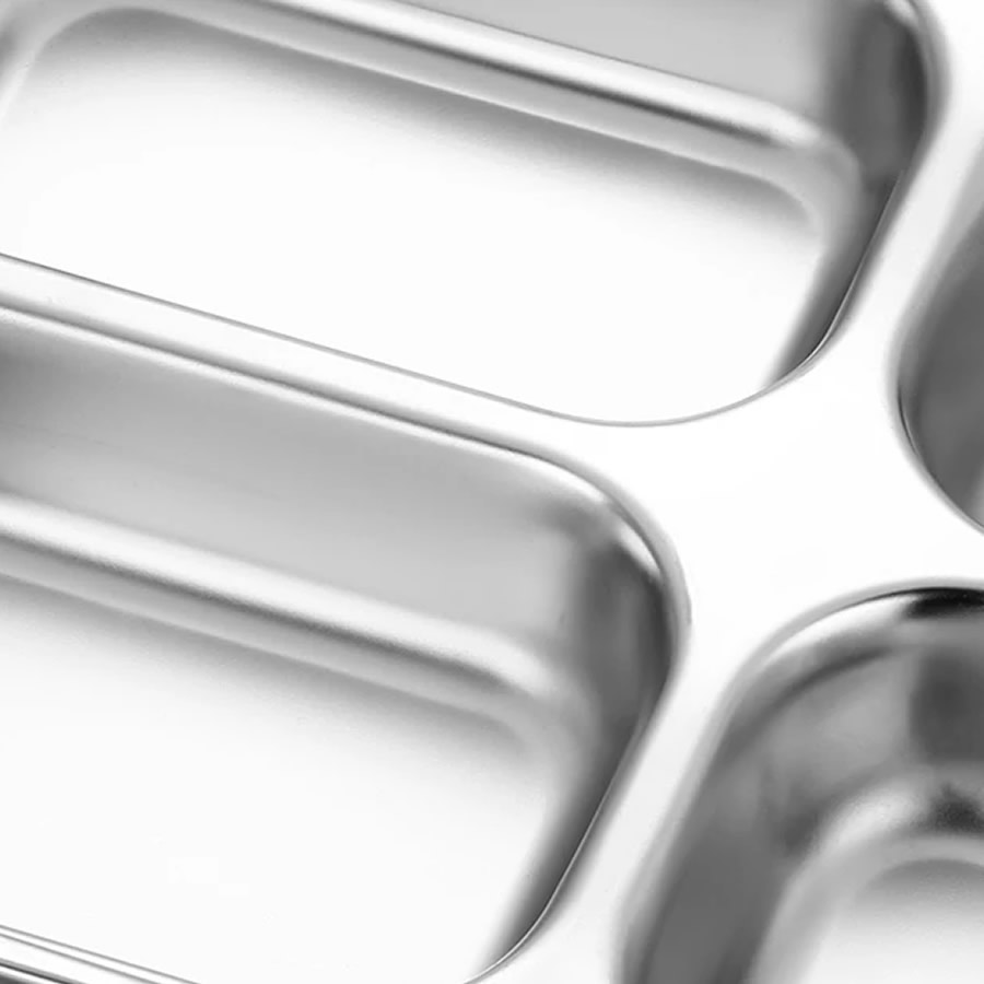 Stainless Steel Bento Tray Detailed