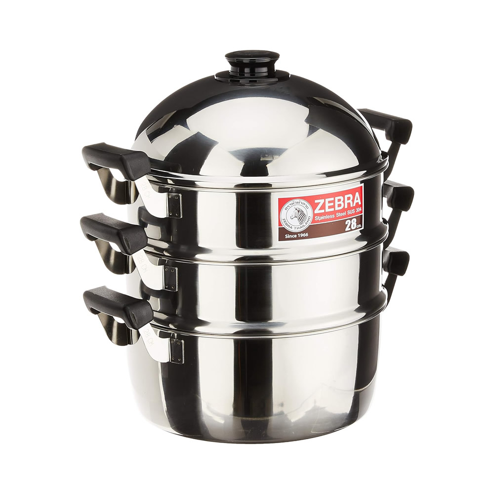 Zebra 4 Piece Stainless Steel Steamer Set